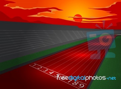 Stadium And Racetrack Stock Image