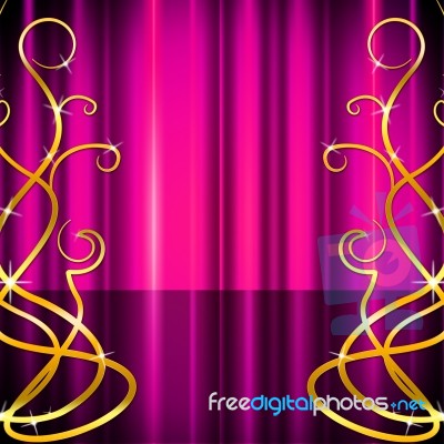 Stage Pattern Indicates Live Event And Abstract Stock Image