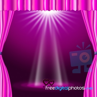 Stage Spotlight Means Valentine Day And Affection Stock Image