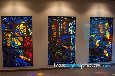 Stained-glass Church Windows Stock Photo