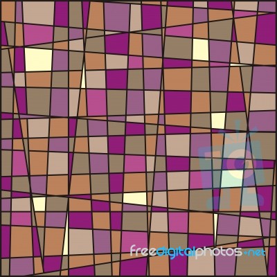 Stained Glass In Brown And Purple Colors Stock Image