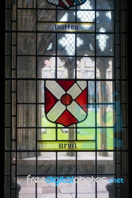 Stained Glass Window In Canterbury Cathedral Stock Photo