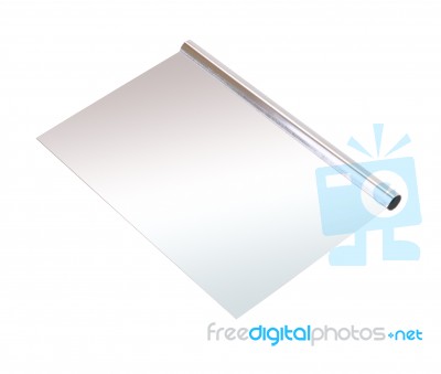 Stainless Steel Dough Scraper On White Background Stock Photo