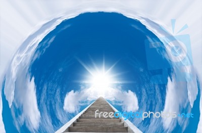 Staircase To Paradise Stock Photo