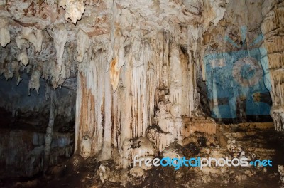 Stalactite And Stalagmite Stock Photo