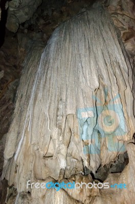 Stalactite And Stalagmite Stock Photo