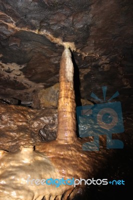 Stalagmite At White Scar Caves Stock Photo