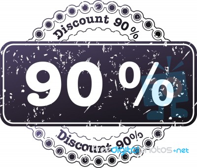 Stamp Discount Ninety Percent Stock Image