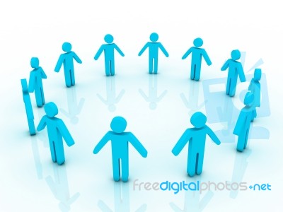 Standing 3d People Stock Image