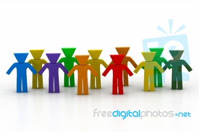 Standing Group Of People Stock Image