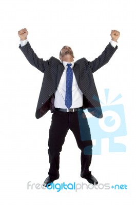 Standing Successful Businessman Stock Photo