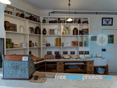 Stanley, County Durham/uk - January 20 : Inside Of An Old Bakery… Stock Photo