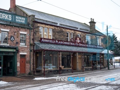 Stanley, County Durham/uk - January 20 : Old Co-op Store At The Stock Photo