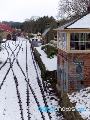 Stanley, County Durham/uk - January 20 : Old Signal Box At The N… Stock Photo