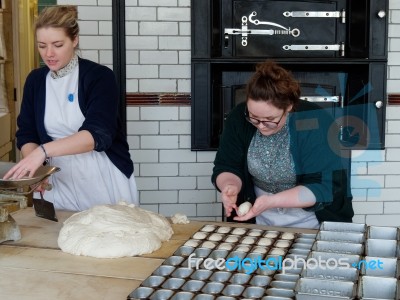 Stanley, County Durham/uk - January 20 : Two Women Working In An… Stock Photo