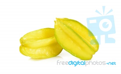 Star Apple Isolated On The White Background Stock Photo