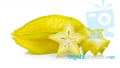 Star Apple Isolated On The White Background Stock Photo