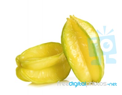 Star Apple Isolated On The White Background Stock Photo