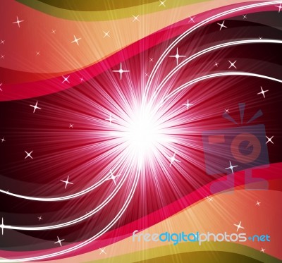 Star Background Shows Bright Stars And Ripples
 Stock Image