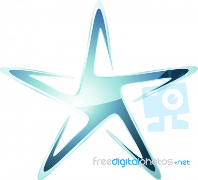 Star On White Background Stock Image