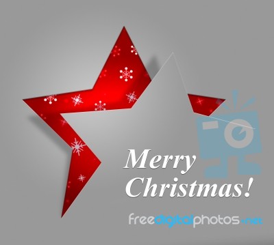 Star Xmas Represents Merry Christmas And Celebrate Stock Image