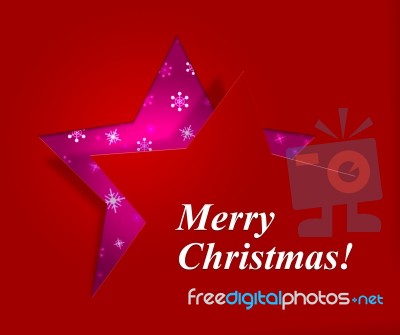 Star Xmas Represents New Year And Celebration Stock Image