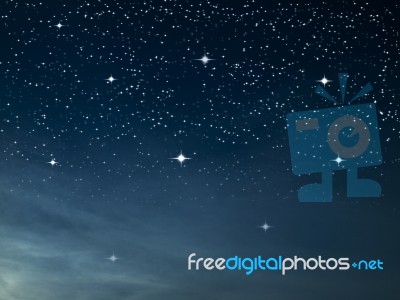 Starry Nignt Dark Blue Stock Image