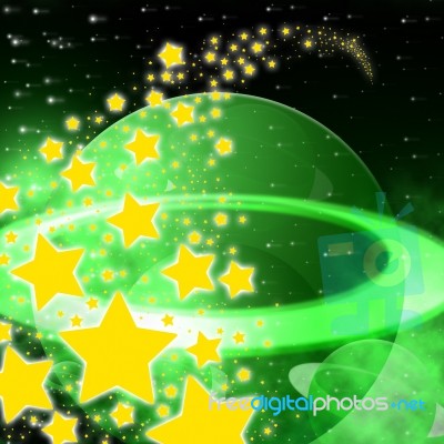 Stars Background Represents Cosmic Space And Abstract Stock Image