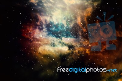 Stars Field Of Space In The Universe Stock Photo