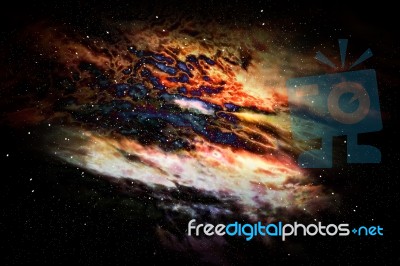 Stars Field Of Space In The Universe Stock Photo