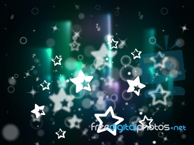 Stars Glow Represents Light Burst And Abstract Stock Image