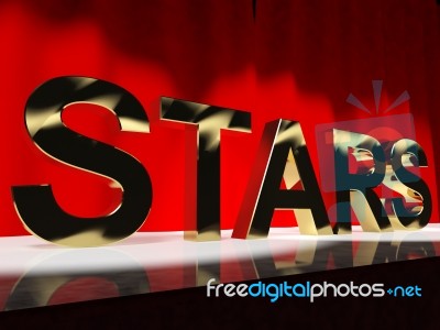 Stars Word Stock Image