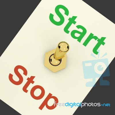 Start And Stop Switch Stock Image