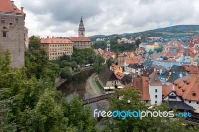 State Castle And Chateau Complex Of Cesky Krumlov Stock Photo