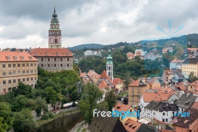 State Castle And Chateau Complex Of Cesky Krumlov Stock Photo