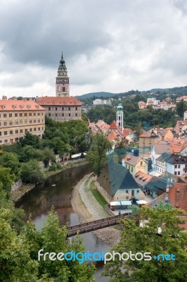 State Castle And Chateau Complex Of Cesky Krumlov Stock Photo