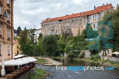 State Castle And Chateau Complex Of Cesky Krumlov Stock Photo