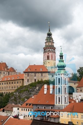 State Castle And Chateau Complex Of Cesky Krumlov Stock Photo