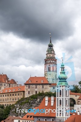 State Castle And Chateau Complex Of Cesky Krumlov Stock Photo