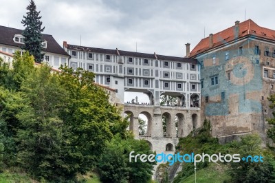 State Castle And Chateau Complex Of Cesky Krumlov Stock Photo