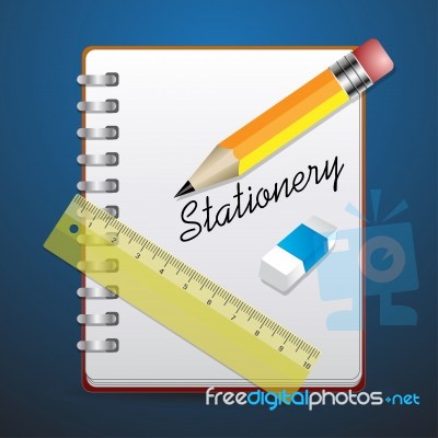 Stationery Set Notebook Stock Image