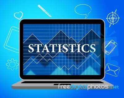 Statistics Online Represents Web Site And Analysing Stock Image