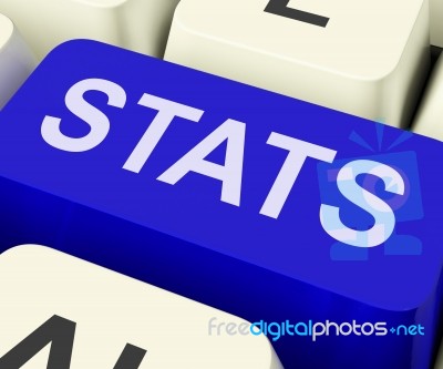 Stats Key Shows Statistics Report Or Analysis Stock Image