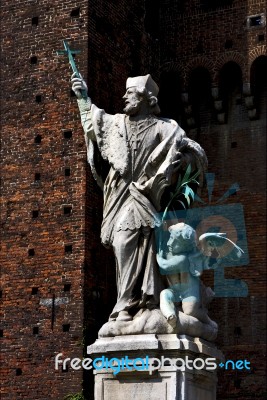 Statue In The Castle Stock Photo