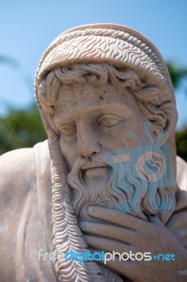 Statue Of A Man In Puerto Banus Stock Photo