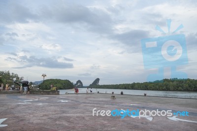 Statue Of Crabs In Krabi, Symbol Of Krabi Town, Thailand Stock Photo