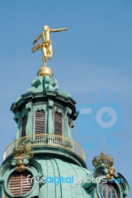 Statue Of Fotuna On Top Of The Charlottenburg Palace In Berlin Stock Photo