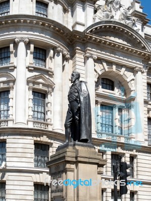 Statue Of Spencer Compton On Whitehall Stock Photo