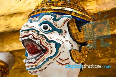 Statue The Face Giant Stock Photo