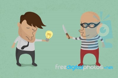 Stealing Idea Stock Image